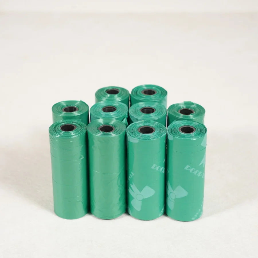 120 Count Extra Thick Leakproof Poop Bags - Vibrant Pink & Purple Designs, High-Quality Polyethylene Trash Bags for Dogs