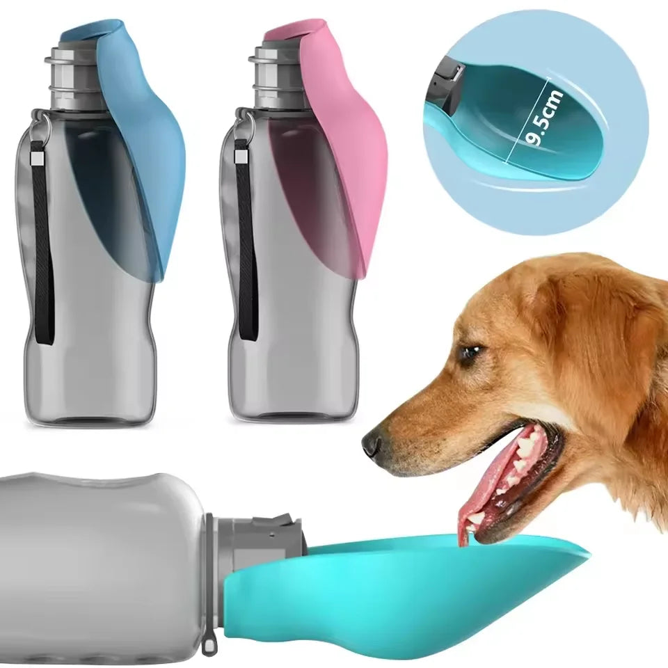 800ml large capacity dog outdoor pet water cup portable accompanying cup folding flip water feeder outdoor water bottle supplies