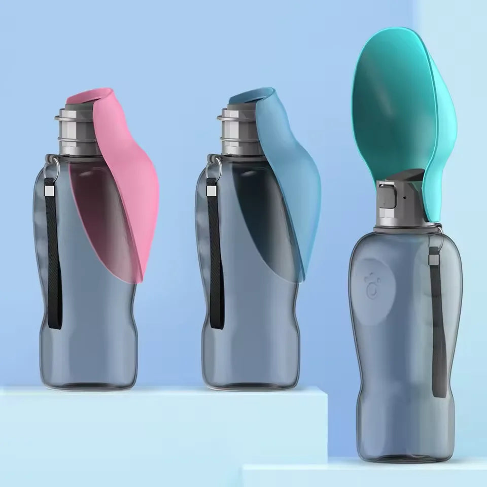 800ml large capacity dog outdoor pet water cup portable accompanying cup folding flip water feeder outdoor water bottle supplies